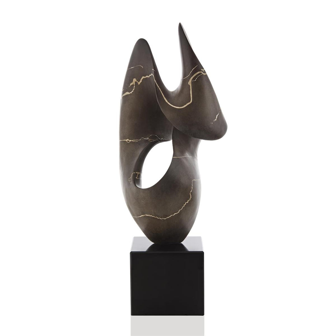 Sculptures Umber Flow Sculpture on Marble
