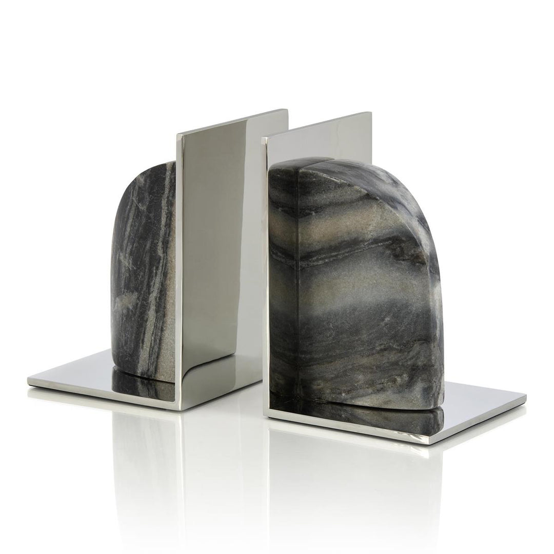 Sculptures Stone Arc Bookends, Set of 2