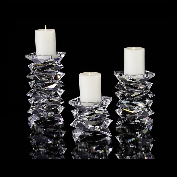 Avani Stacked Crystal Candleholder