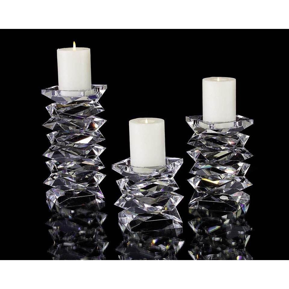 Avani Stacked Crystal Candleholder