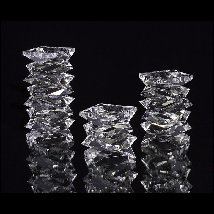 Avani Stacked Crystal Candleholder