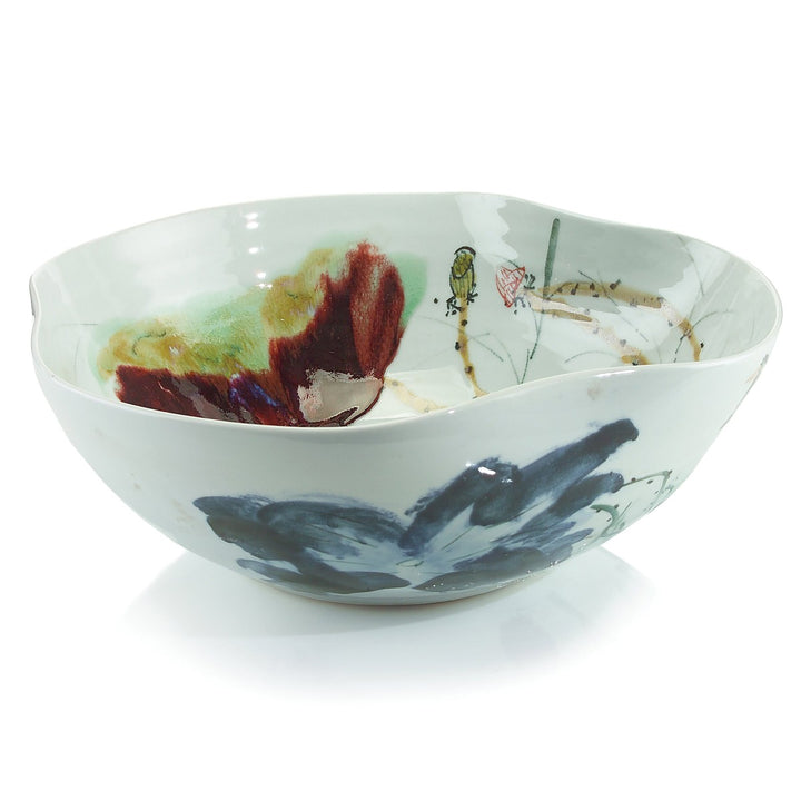 Alden Rim Porcelain Bowl - Red - Porcelain