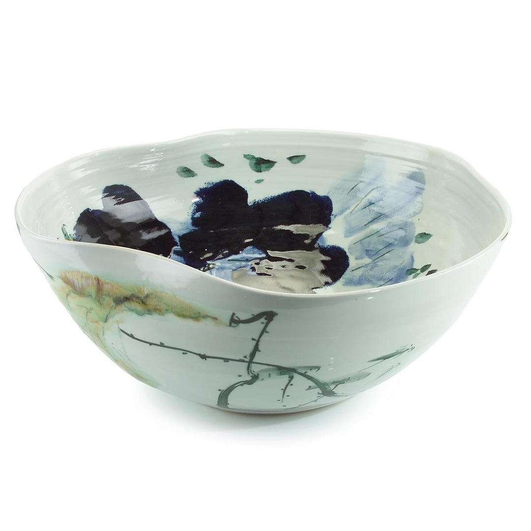 Camden-Rim Porcelain Bowl - Multicolor, Yellow