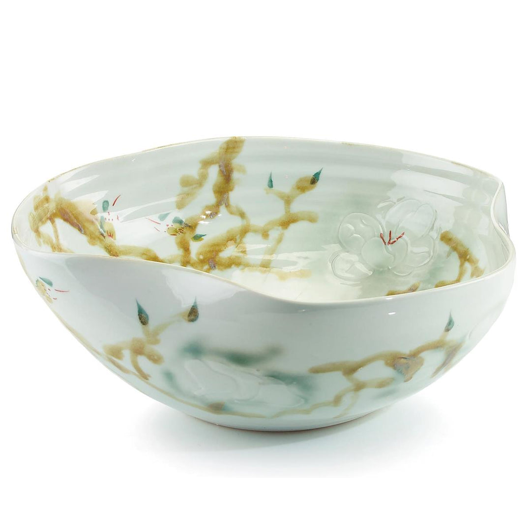 Vanora Curled-Rim Bowl - Multicolor, Yellow