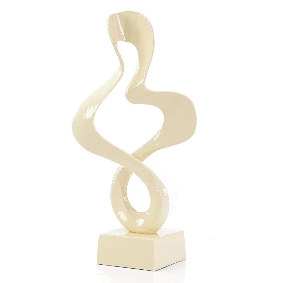 Solis Enamel Sculpture - Ivory - Aluminum