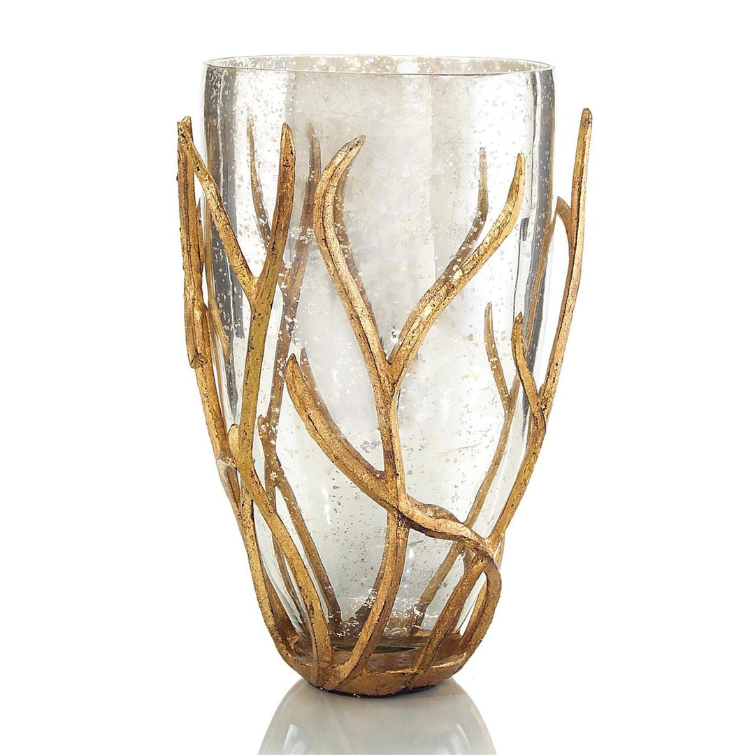 Nimbus Branch-Encased Vase - Silver