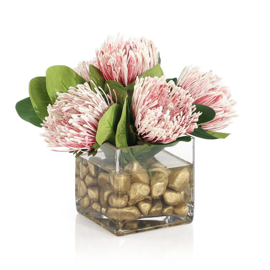 Faux Florals Display Pearls Gold