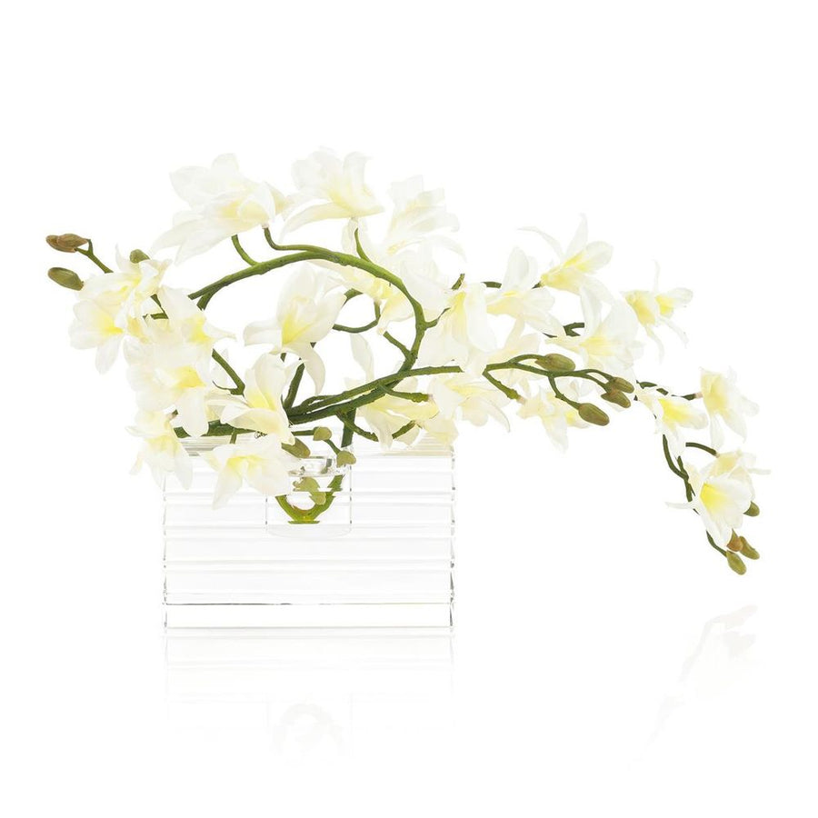 Faux Florals Cascading Orchid Glow