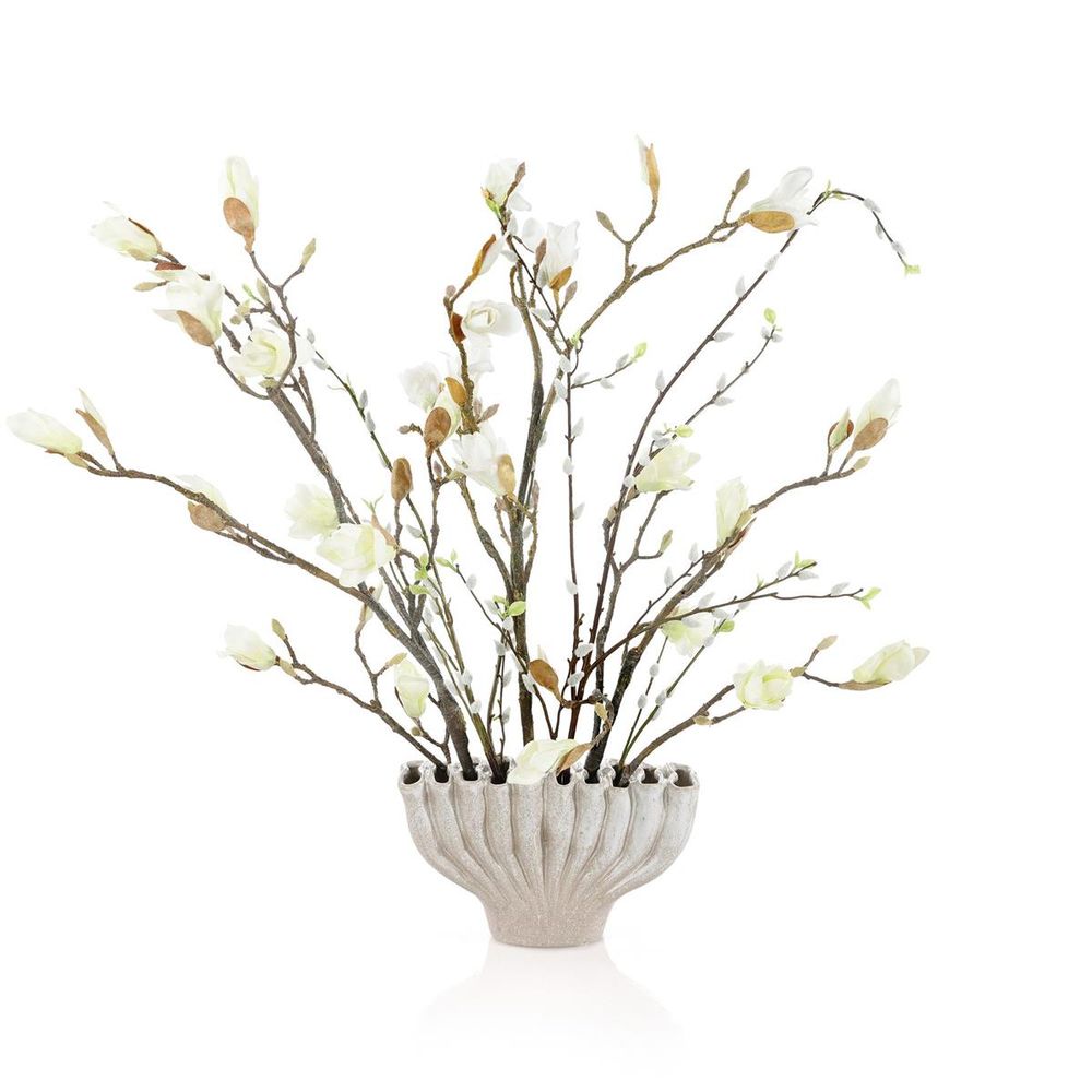 Faux Florals Magnolia Stem