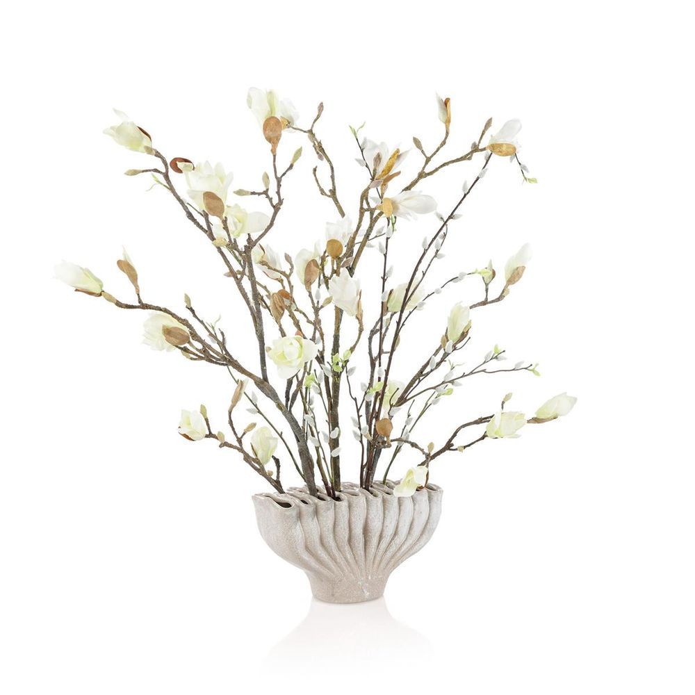 Faux Florals Magnolia Stem