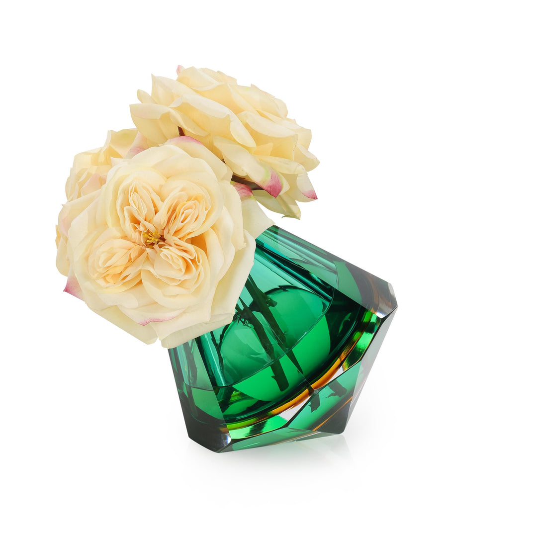 Emerald Art Glass and Roses - Default Title