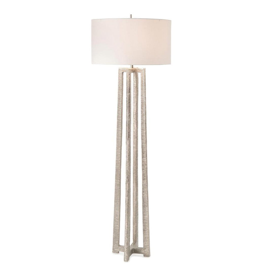 Chrome-Plated Floor Lamp - Silver