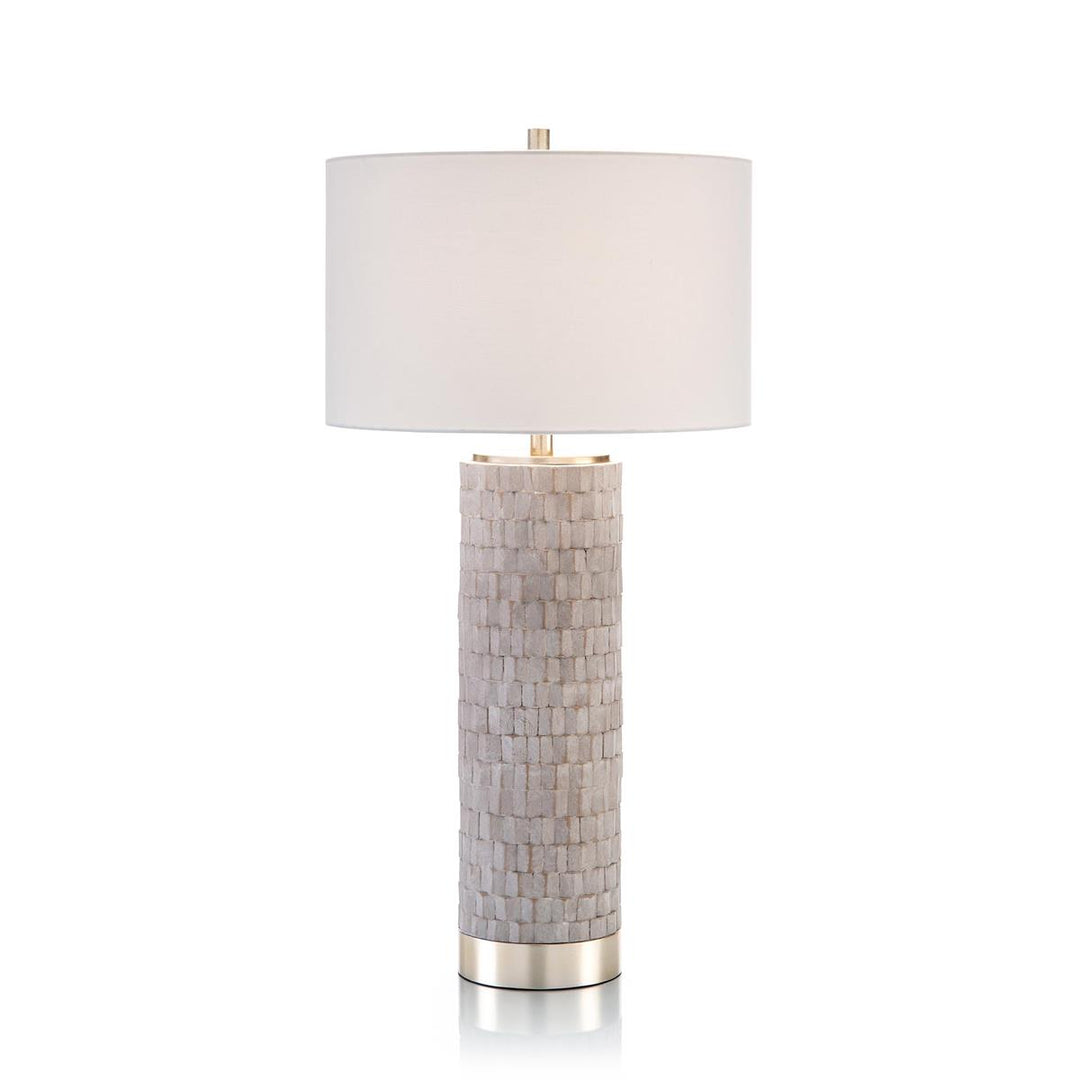 Molded Stone Table Lamp - Grey,White