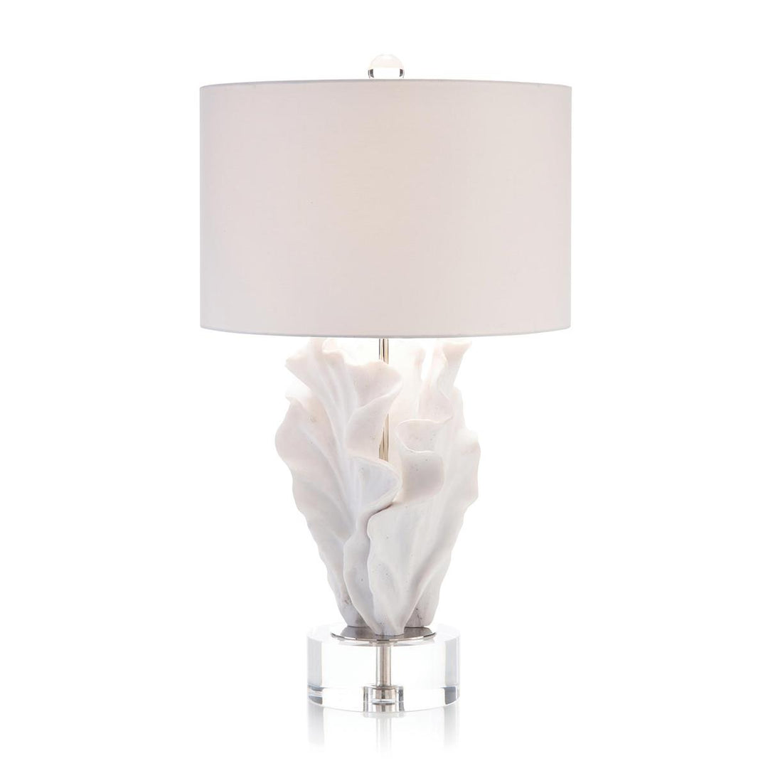 Molded Coral Table Lamp - Silver,White