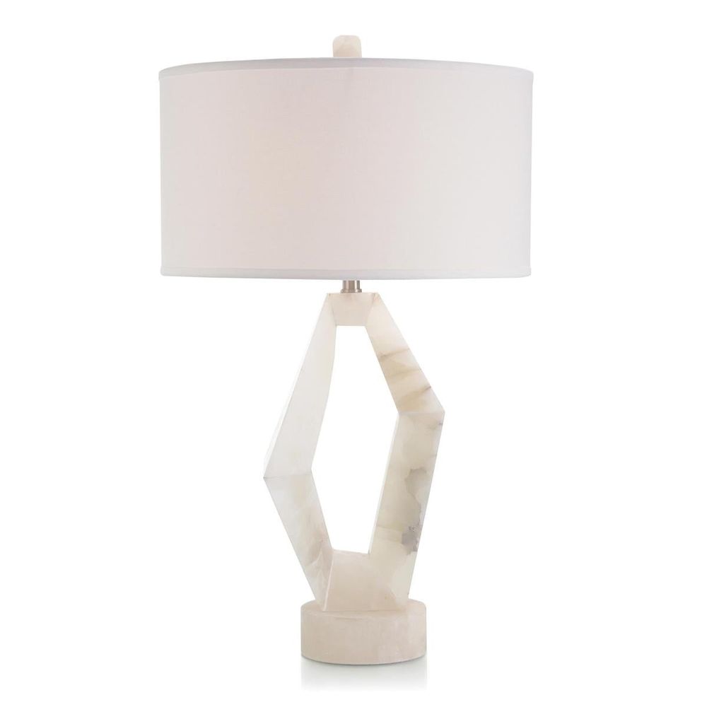 Table Lamps Abstract Alabaster Table Lamp - Silver,White