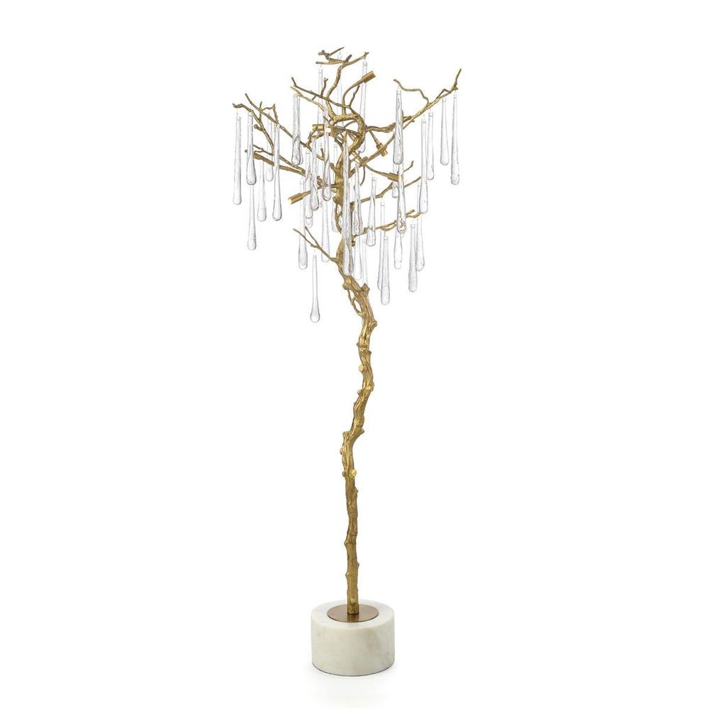 Floor Lamps Hanging Teardrop Floor Light - Clear, Off White