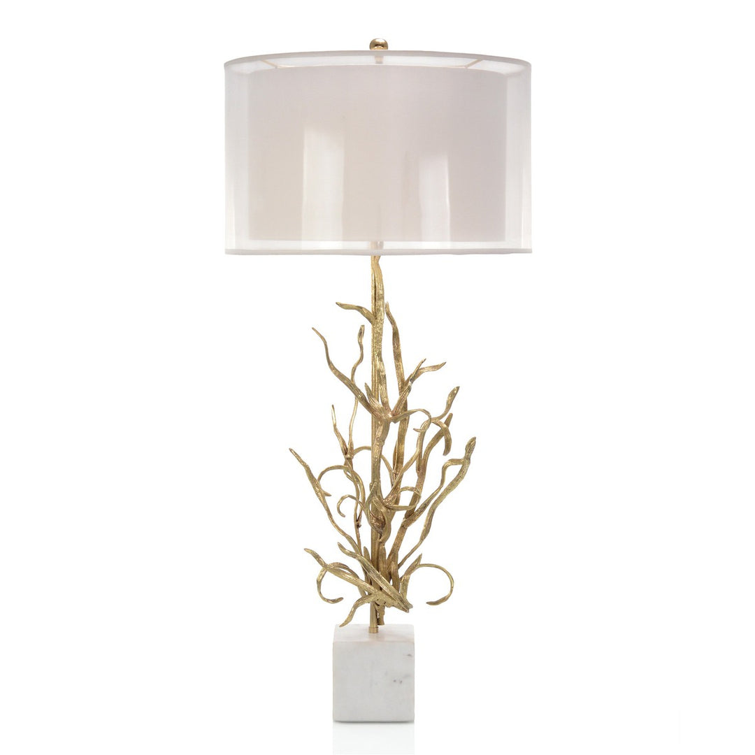 Ellington Reeds in Brass Table Lamp - Gold - Brass