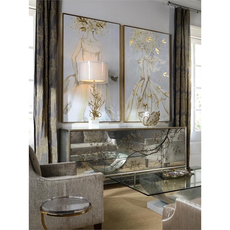 Table Lamps Ellington Reeds in Brass Table Lamp - Gold - Brass