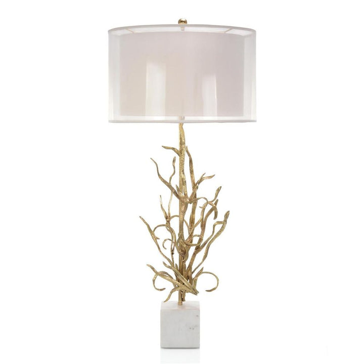 Table Lamps Swirling Reeds in Brass Table Lamp - Gold