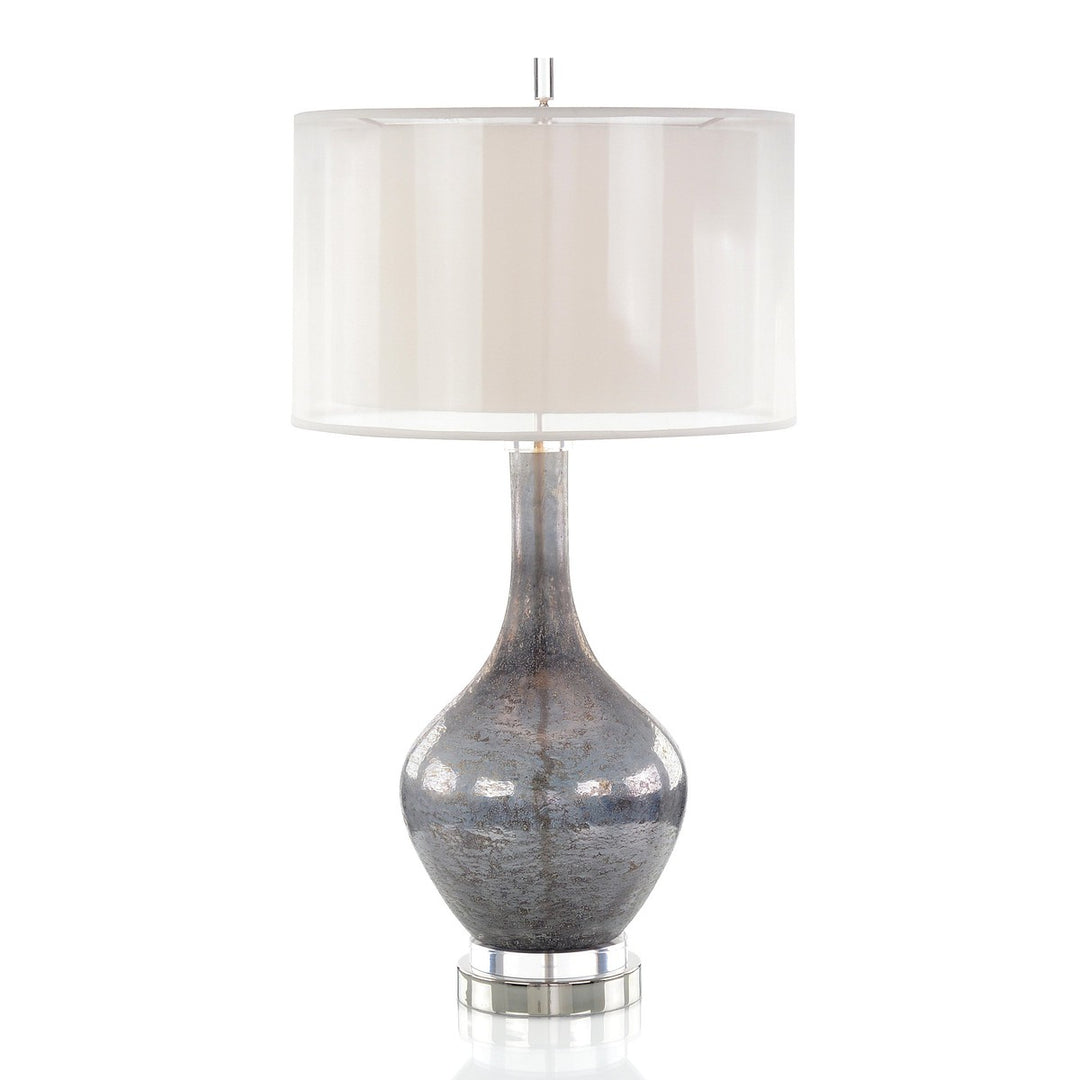 Ellington Deep Grey Table Lamp - Gray - Brass