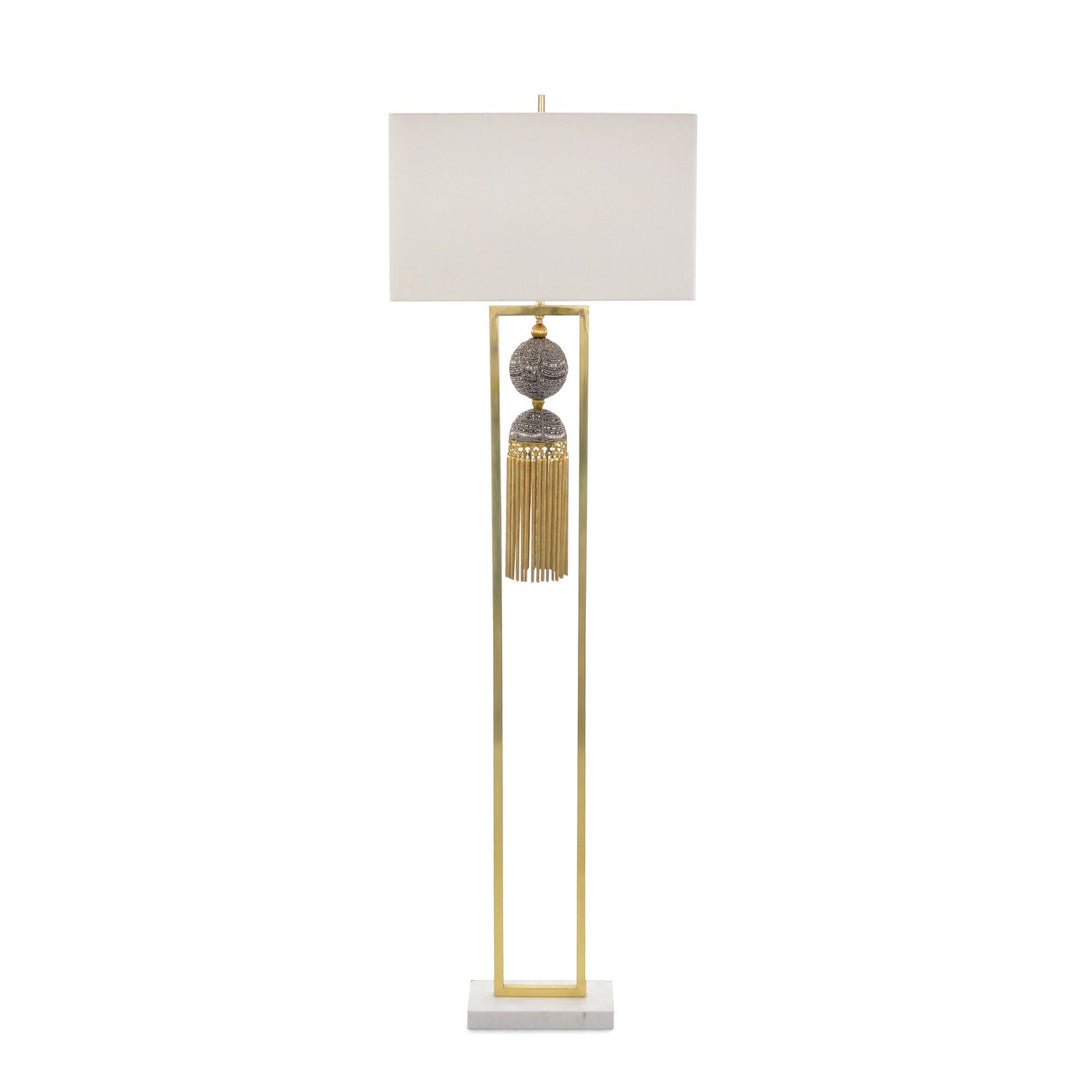 Alden Tassel Floor Lamp - Gold - Brass