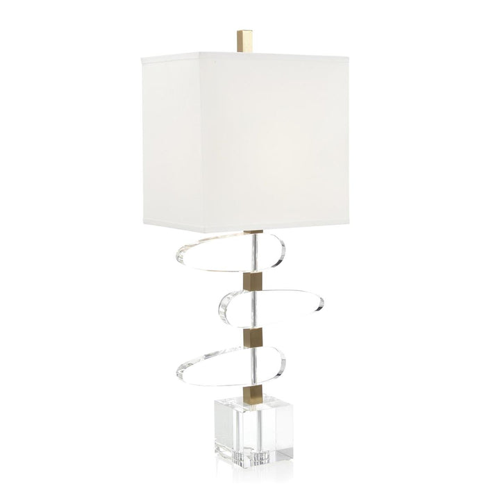 Irregular Crystal Table Lamp - Clear,Silver,White