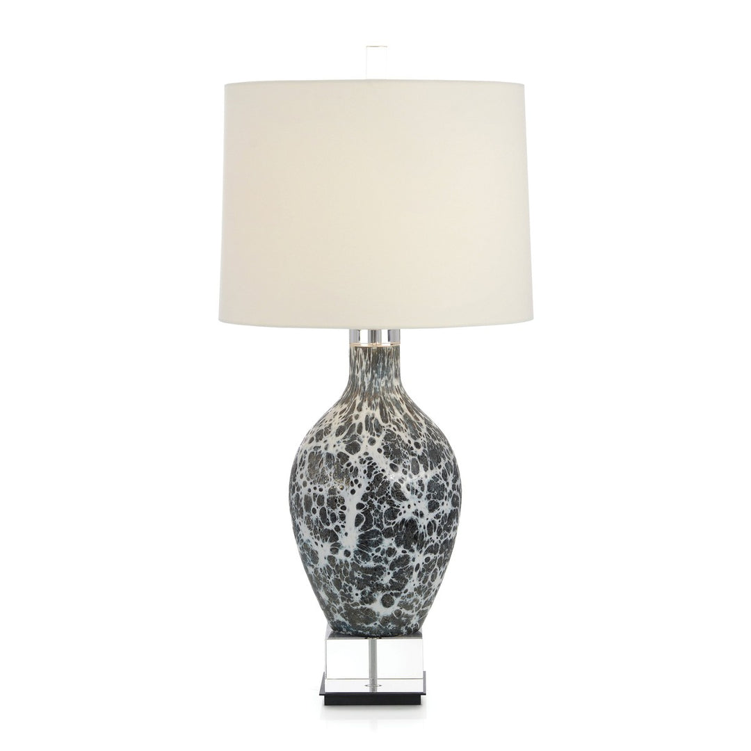 Camden of Charcoal and White Glass Table Lamp - Charcoal - Iron