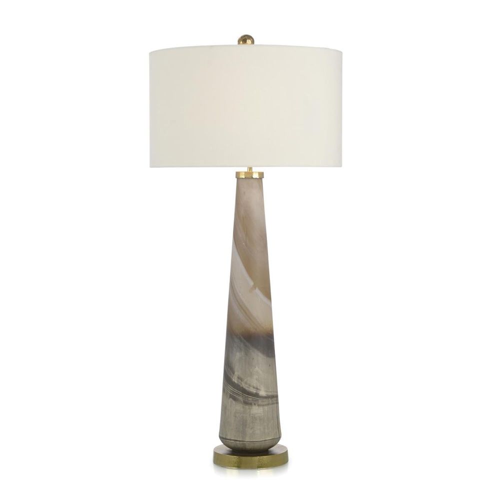 Table Lamps Furling Cream And Caramel Buffet Lamp - Brown, Off White, White