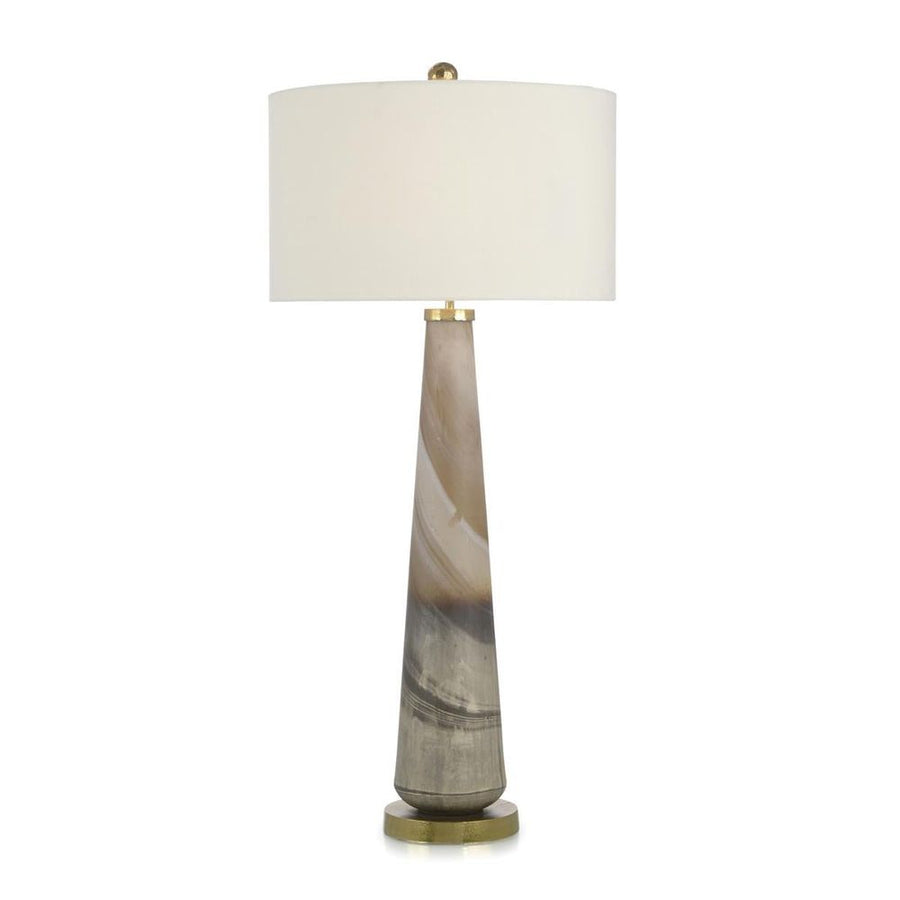 Table Lamps Furling Cream And Caramel Buffet Lamp - Brown, Off White, White