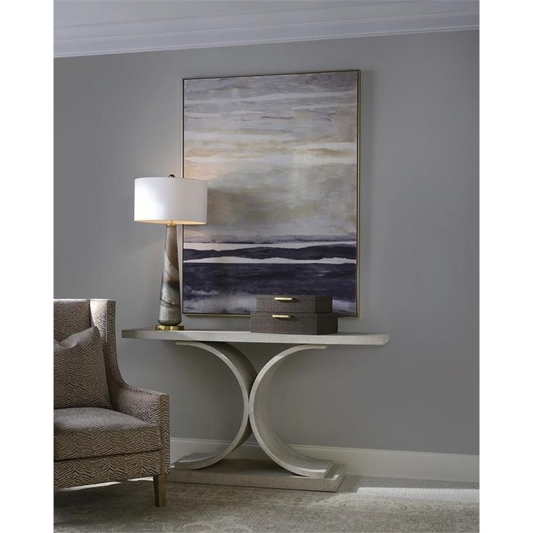 Table Lamps Furling Cream And Caramel Buffet Lamp - Brown, Off White, White