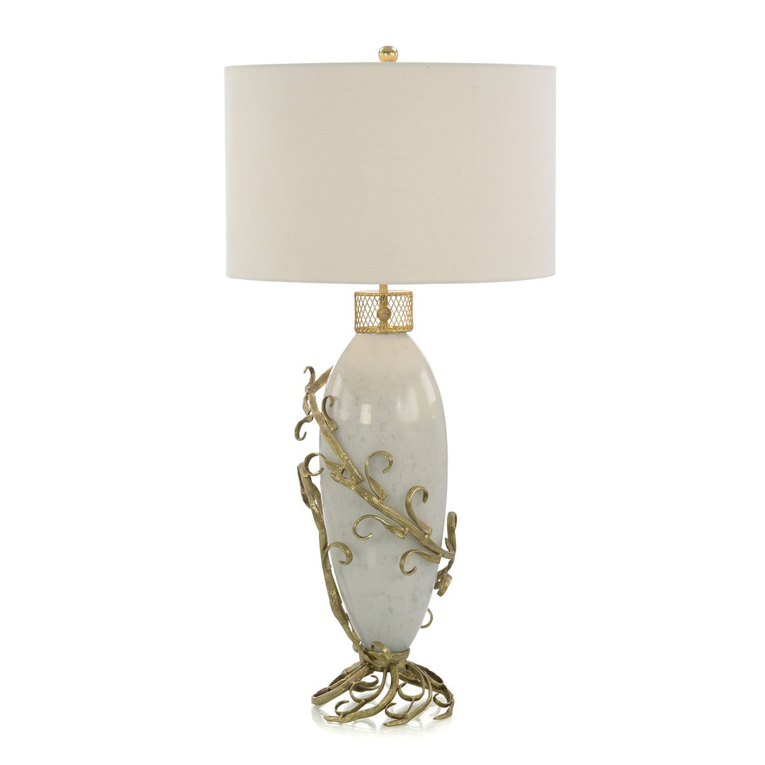 Solis in Reeds Table Lamp - Ivory - Brass