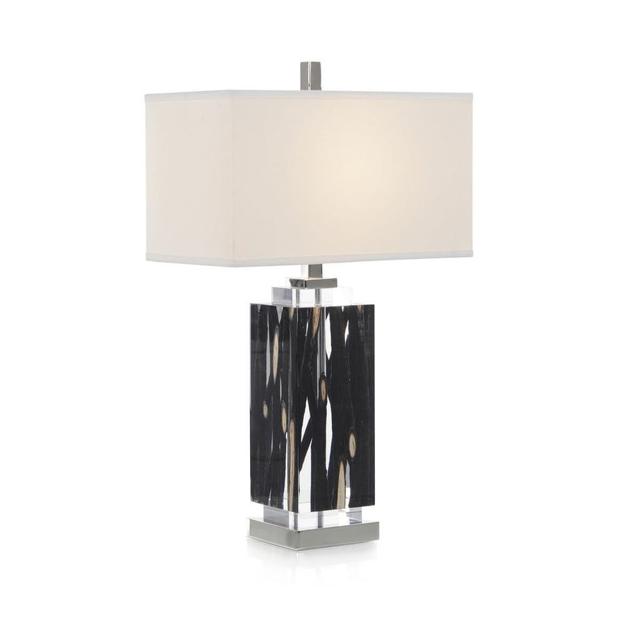 Table Lamps Charred Branches Suspended in Acrylic Table Lamp - Black