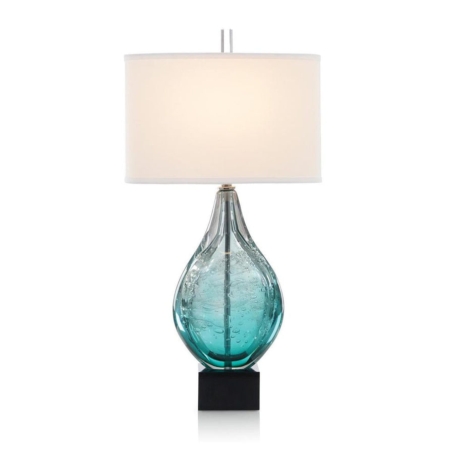 Table Lamps Light Azure Art Glass Table Lamp - Blue,White
