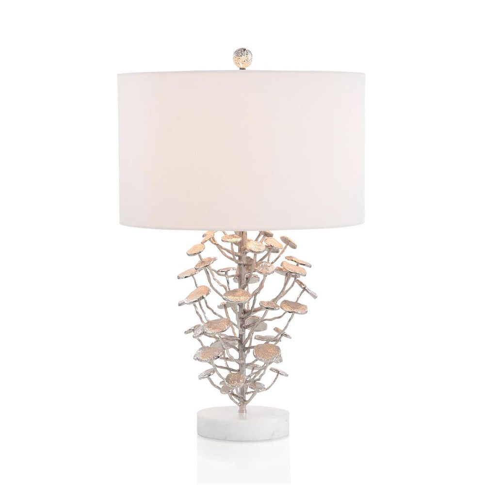 Table Lamps Nickel-Plated Table Lamp - Silver,White