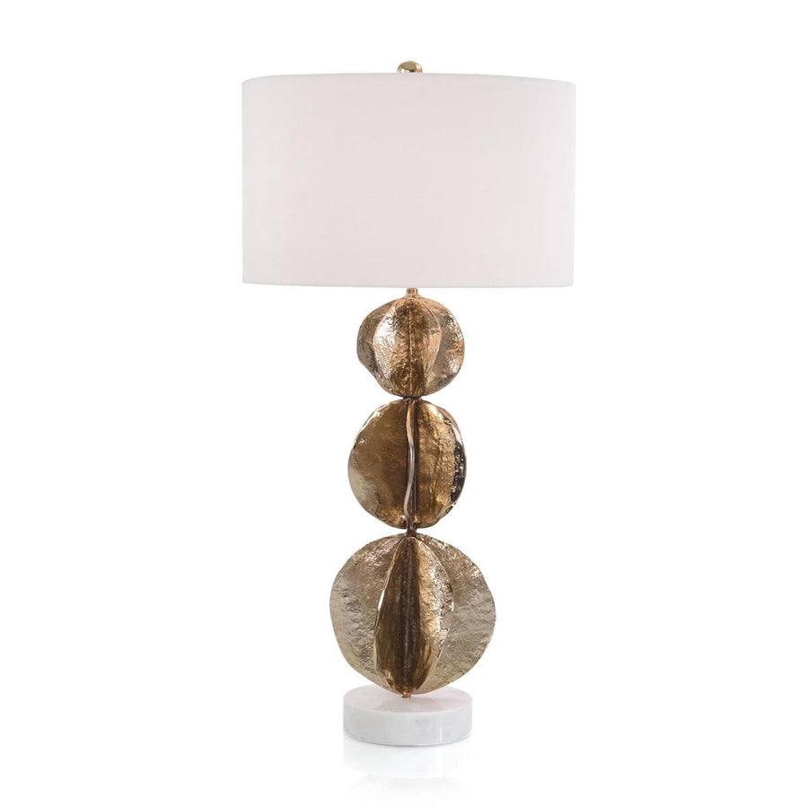 Table Lamps Three Flowing Wave Spheres Brass Table Lamp