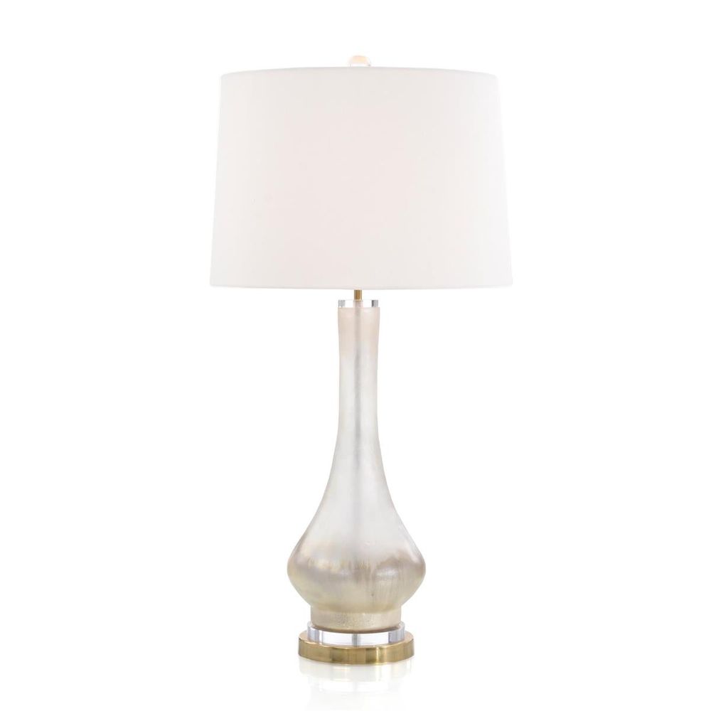 Table Lamps Luminescent White Table Lamp - Clear, White