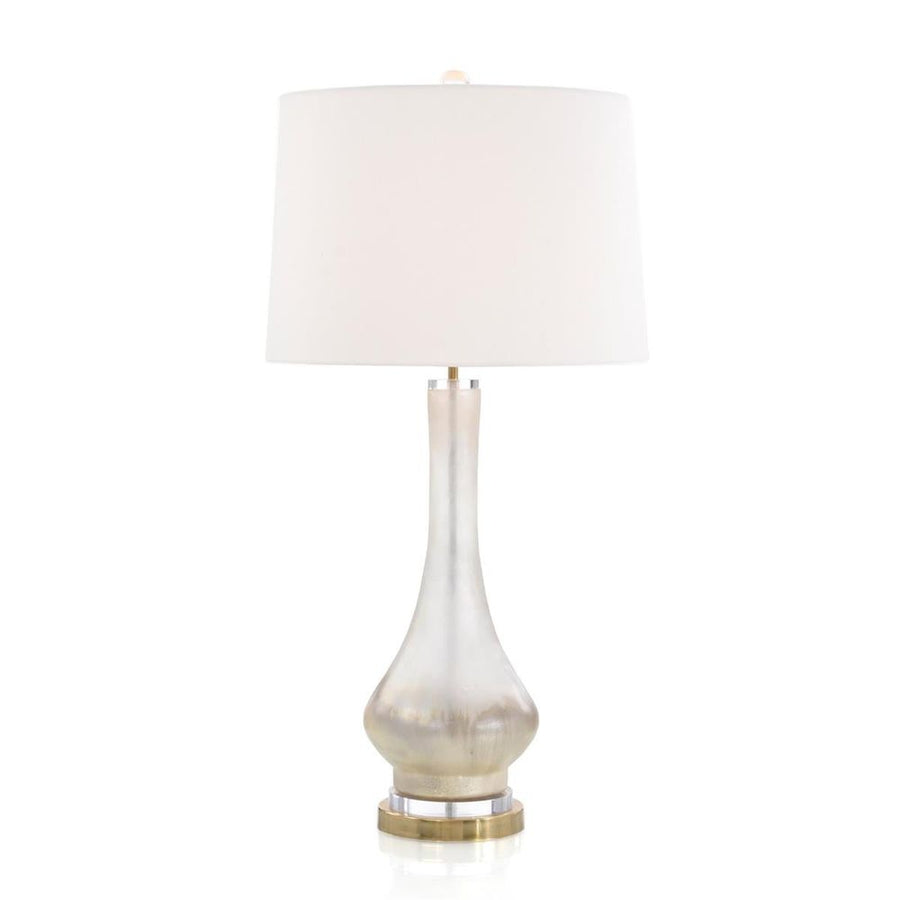 Table Lamps Luminescent White Table Lamp - Clear, White