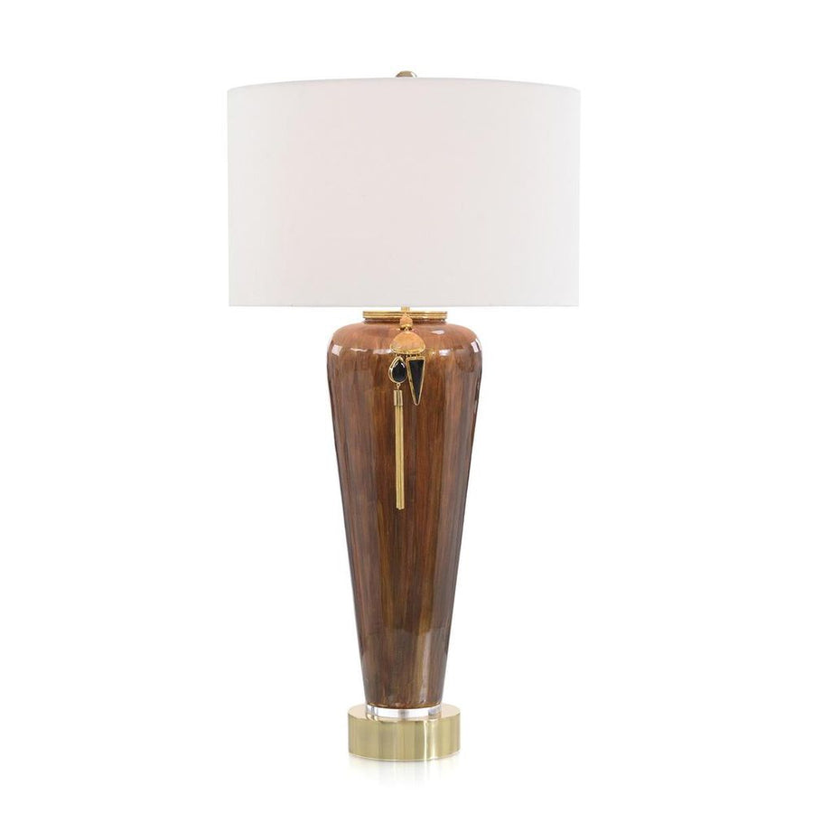 Table Lamps Lagniappe Brown Enamel Table Lamp - Gold, Grey, Natural