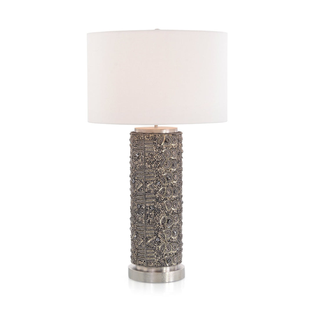 Camden-Beaded Table Lamp - Silver - Beads