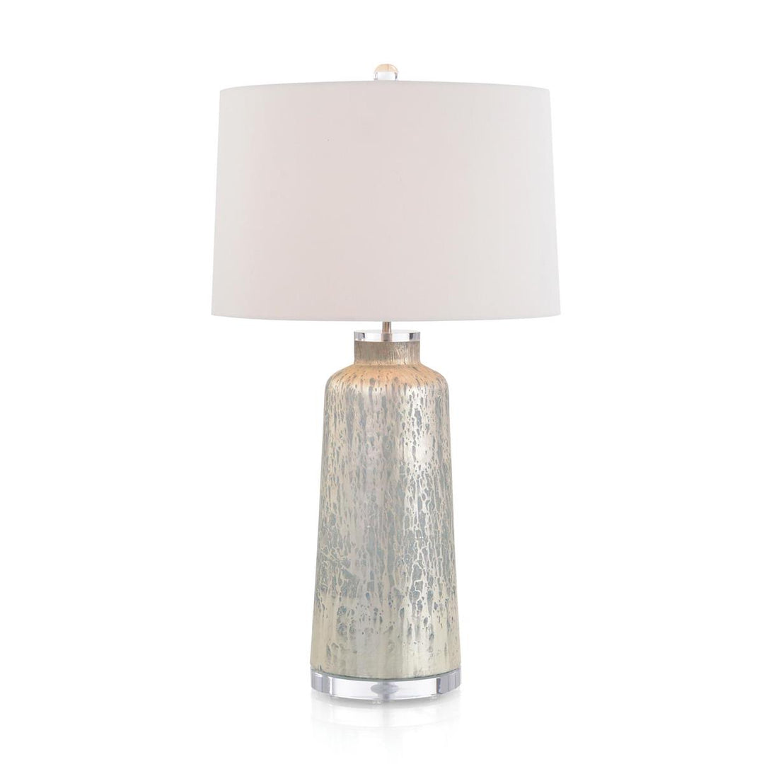 Turquoise And Gold Wash Table Lamp - Clear,Gold,White