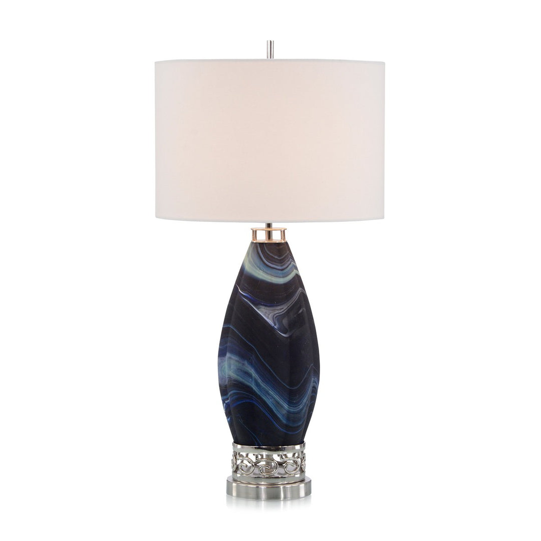 Solis Blue Northern Lights Table Lamp - Blue - Brass