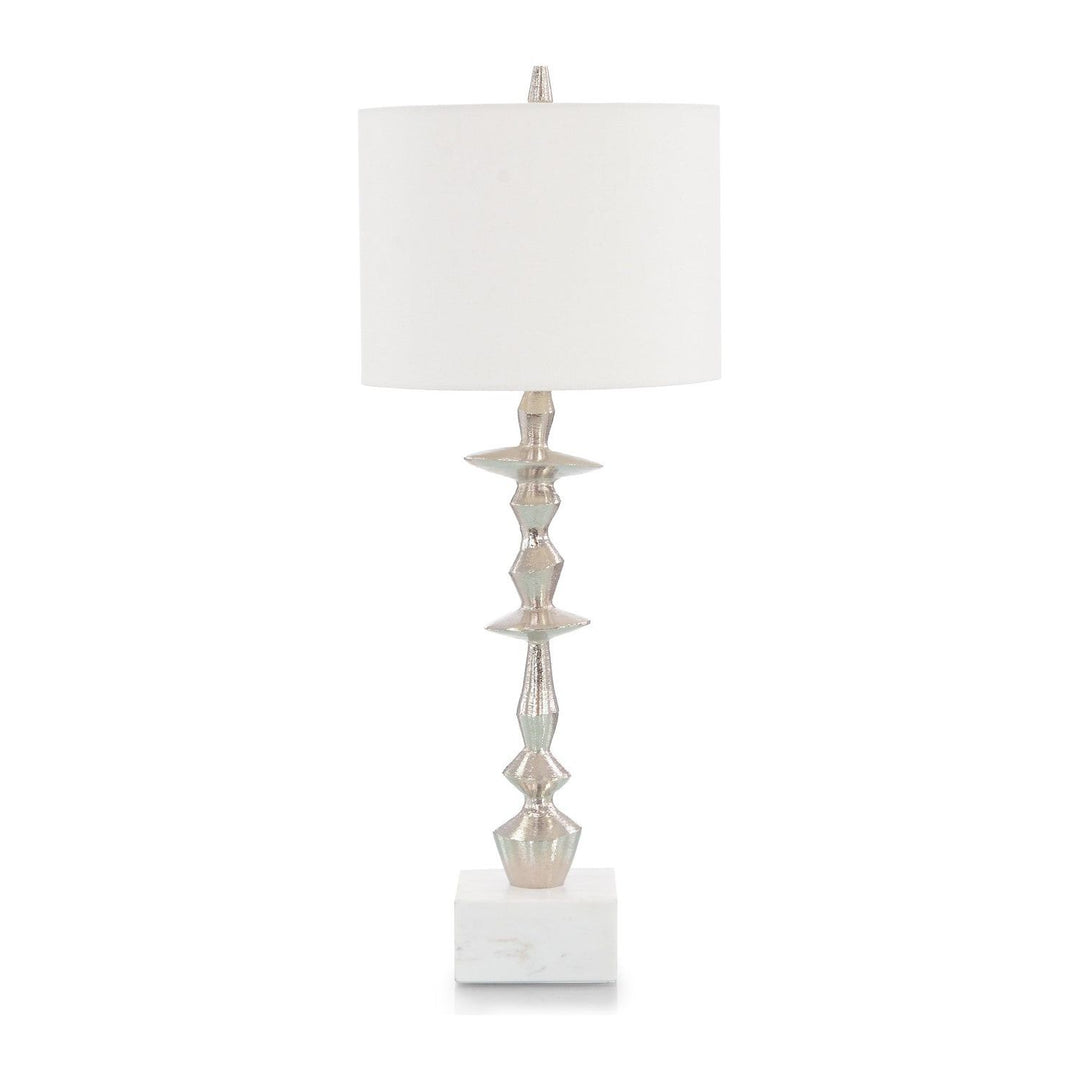 Solis Nickel Buffet Lamp - Silver - Aluminum