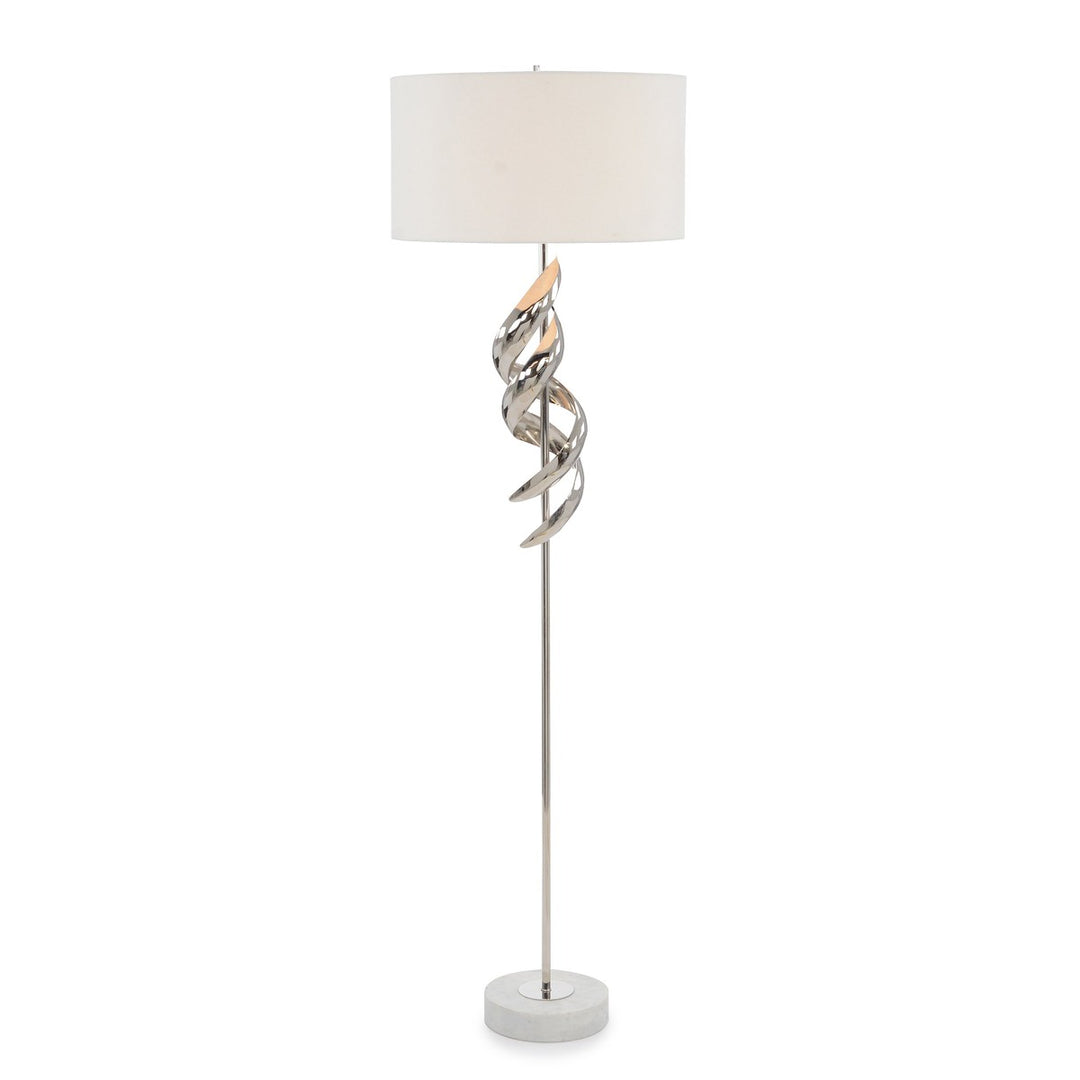 Ellington Sinuous Floor Lamp - Silver - Brass