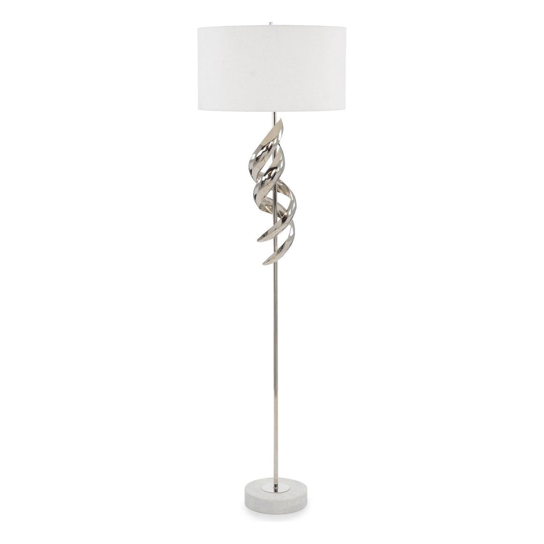 Ellington Sinuous Floor Lamp - Silver - Brass