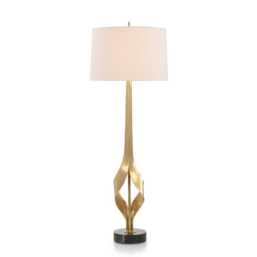 Table Lamps Graceful Brass Buffet Lamp - Gold, Clear