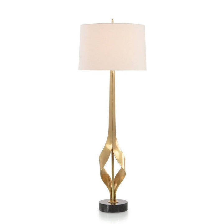 Table Lamps Graceful Brass Buffet Lamp - Gold, Clear