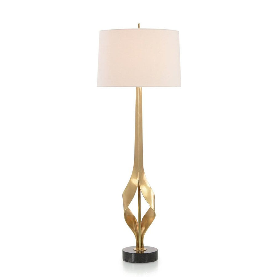 Table Lamps Graceful Brass Buffet Lamp - Gold, Clear