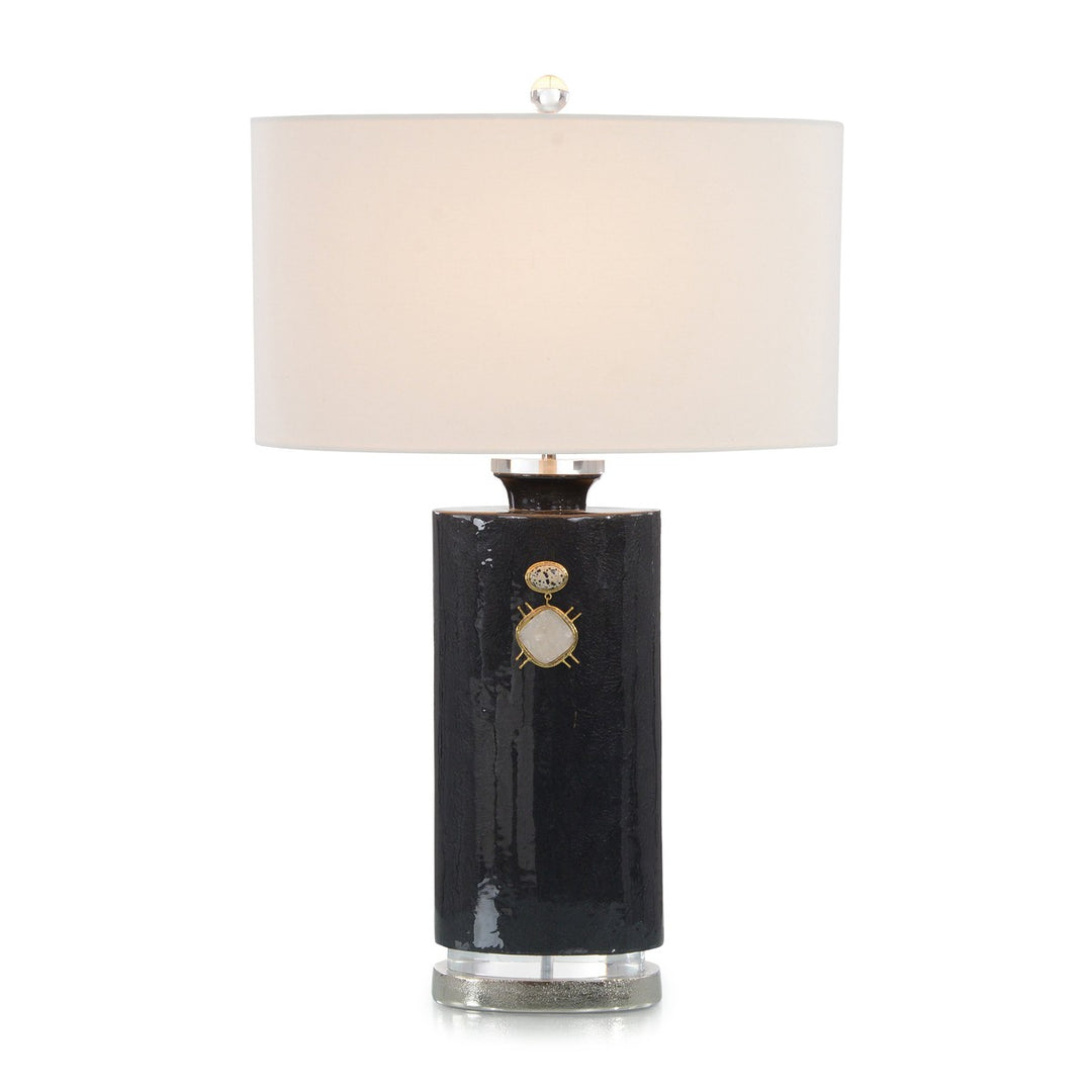 Solis With Stones Table Lamp - Black - Aluminum