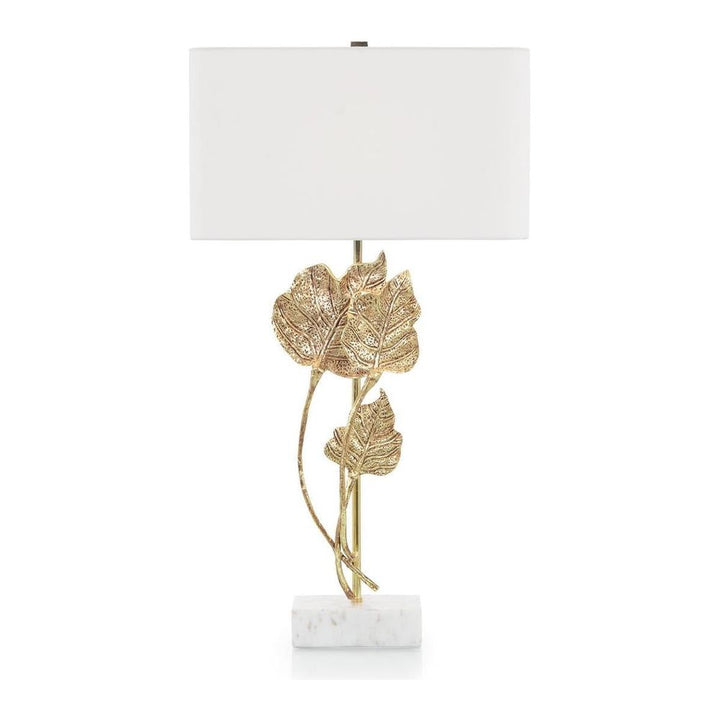Table Lamps Antique Gold Leaf Table Lamp - White