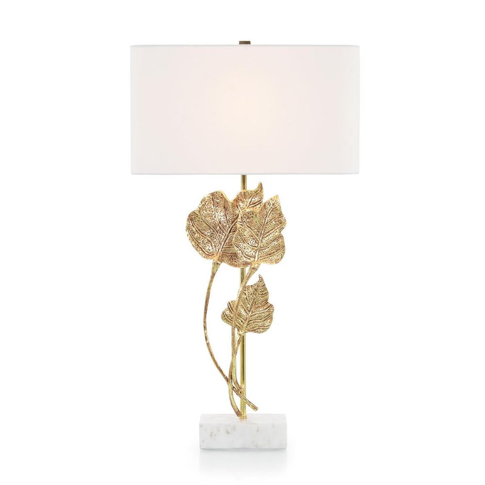 Table Lamps Antique Gold Leaf Table Lamp - White